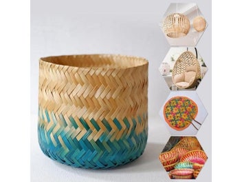 Listing 4 of 9 for Bamboo Strips 7/16Inchx10Ft 5Pack For Basket DIY Crafts Beige Durable