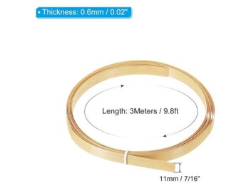 Listing 7 of 9 for Bamboo Strips 7/16Inchx10Ft 5Pack For Basket DIY Crafts Beige Durable