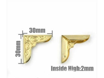 Listing 7 of 16 for 25 Pcs Book Corner Protectors Scrapbooking Albums Folder Metal Menus Folders