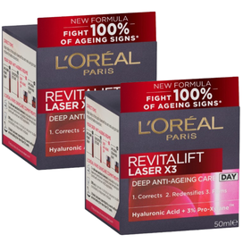 Listing 1 of 5 for 2 x L'oreal Paris Revitalift Laser X3 Day Cream 50ml