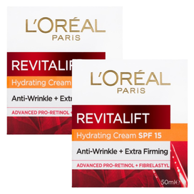 Listing 1 of 3 for 2 x L'oreal Paris Revitalift Hydrating Cream Spf15 50ml