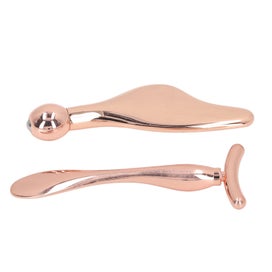 Listing 4 of 5 for metal facial massage tool metal eye cream applicator 2pcs Face Roller Massage