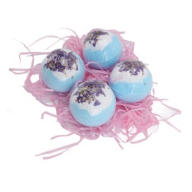 Listing 4 of 5 for dried flower essential oil bath ball large bath salt ball set 4pcs Bubble Bath