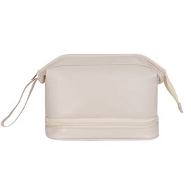 Listing 2 of 9 for Large Makeup Bag Double Layer Cosmetic Bag Travel Makeup Bag -White