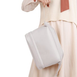 Listing 9 of 9 for Large Makeup Bag Double Layer Cosmetic Bag Travel Makeup Bag -White