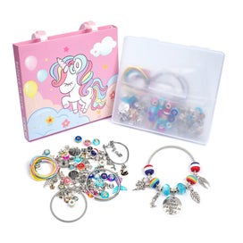 Listing 2 of 3 for Teen Girls DIY Charm Bracelet Kit Mermaid Craft Giftswith Unicorn Box-Colorful