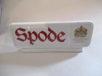 Listing 2 of 5 for SPODE BLUE ITALIAN CANDLESTICKS + DISPLAY SIGN