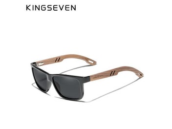 Listing 4 of 9 for KINGSEVEN Polarized Vintage Men Wooden Sunglasses Wood UV400 Protection Fashion