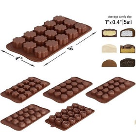 Listing 3 of 3 for Set of 6 Silicone Baking Molds Chocolate Cookie Cake Cupcake Ice Cube Trays