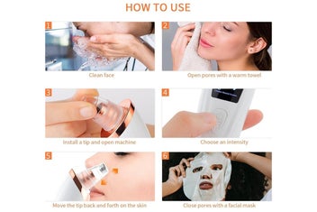 Listing 3 of 8 for 2Pcs Vacuum Blackhead Remover Facial Skin Pore Acne Pimple With 5 Suction Probes