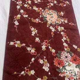 Listing 2 of 16 for Vintage Japanese Fabric Piece Kimono Decorative Floral Silk Panel