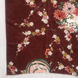 Listing 3 of 16 for Vintage Japanese Fabric Piece Kimono Decorative Floral Silk Panel
