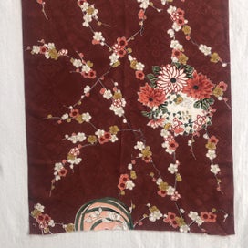 Listing 5 of 16 for Vintage Japanese Fabric Piece Kimono Decorative Floral Silk Panel
