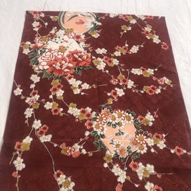 Listing 6 of 16 for Vintage Japanese Fabric Piece Kimono Decorative Floral Silk Panel