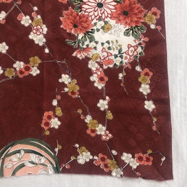 Listing 7 of 16 for Vintage Japanese Fabric Piece Kimono Decorative Floral Silk Panel