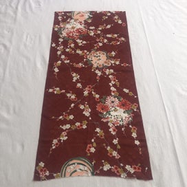 Listing 9 of 16 for Vintage Japanese Fabric Piece Kimono Decorative Floral Silk Panel