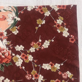 Listing 12 of 16 for Vintage Japanese Fabric Piece Kimono Decorative Floral Silk Panel