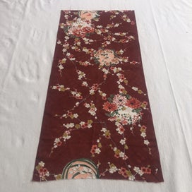 Listing 14 of 16 for Vintage Japanese Fabric Piece Kimono Decorative Floral Silk Panel