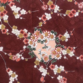 Listing 15 of 16 for Vintage Japanese Fabric Piece Kimono Decorative Floral Silk Panel