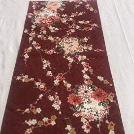 Listing 16 of 16 for Vintage Japanese Fabric Piece Kimono Decorative Floral Silk Panel