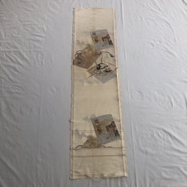 Listing 2 of 20 for Japanese Woven Silk Panel Vintage Textile Art Woven Obi Panel