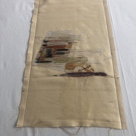 Listing 9 of 20 for Japanese Woven Silk Panel Vintage Textile Art Woven Obi Panel