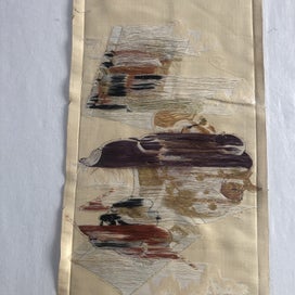 Listing 16 of 20 for Japanese Woven Silk Panel Vintage Textile Art Woven Obi Panel
