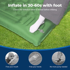 Listing 5 of 9 for Mountview Double Camping Sleeping Mattress Widened Inflating Air Mat Pillow Bag