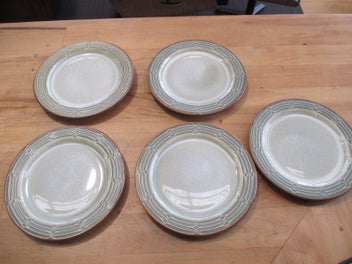 Listing 4 of 6 for 5 x Bing & Grondahl Jens Quistgaard Stoneware "Rune" Side Plate No. 618