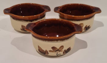 Listing 2 of 2 for Pottery Soup Bowls x3 ^