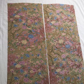 Listing 9 of 13 for Vintage Japanese Silk Floral Kimono Panels Fabric X2 Pieces