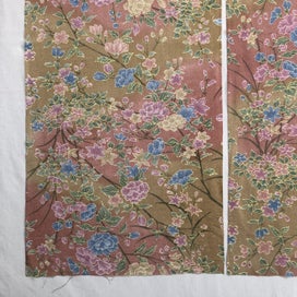 Listing 12 of 13 for Vintage Japanese Silk Floral Kimono Panels Fabric X2 Pieces