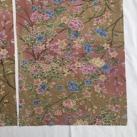 Listing 11 of 13 for Vintage Japanese Silk Floral Kimono Panels Fabric X2 Pieces