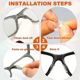 Listing 2 of 3 for Brand NEW Butterfly Shape Silicone Adhesive Eyeglass Nose Pads for Eyeglasses
