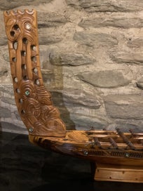Listing 3 of 8 for WAKA TAUA (MAORI CANOE) just over one metre long!