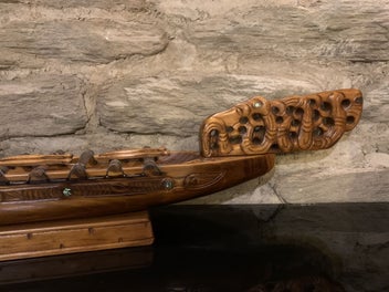 Listing 4 of 8 for WAKA TAUA (MAORI CANOE) just over one metre long!