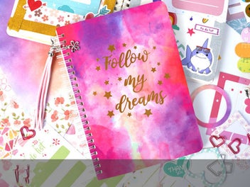 Listing 2 of 10 for DIY Journal Kit Girls Scrapbook Diary Handbooks Gifts Arts Crafts Supplies