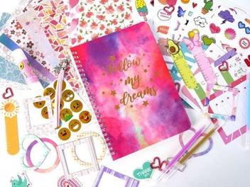 Listing 8 of 10 for DIY Journal Kit Girls Scrapbook Diary Handbooks Gifts Arts Crafts Supplies