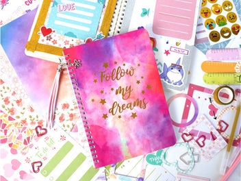 Listing 9 of 10 for DIY Journal Kit Girls Scrapbook Diary Handbooks Gifts Arts Crafts Supplies