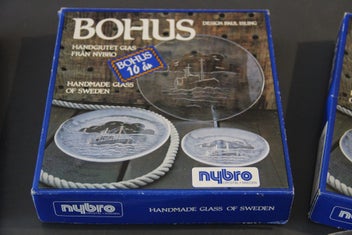Listing 7 of 11 for Nybro Bohus Sweden Six Crystal Handmade Plates Boxed