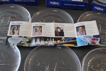 Listing 10 of 11 for Nybro Bohus Sweden Six Crystal Handmade Plates Boxed