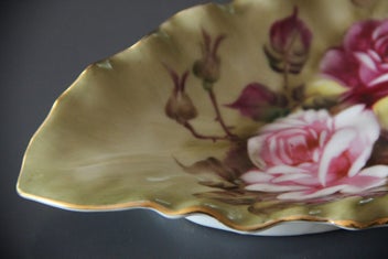 Listing 4 of 7 for Gainsborough Japan Hand painted Leaf Dish 1970's