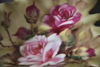 Listing 5 of 7 for Gainsborough Japan Hand painted Leaf Dish 1970's
