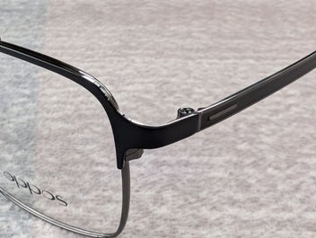 Listing 3 of 6 for Metal Glossy Black Dark Wide Prescription Eyeglasses Frame 54?17-145