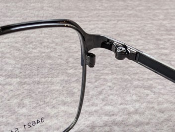Listing 4 of 6 for Metal Glossy Black Dark Wide Prescription Eyeglasses Frame 54?17-145