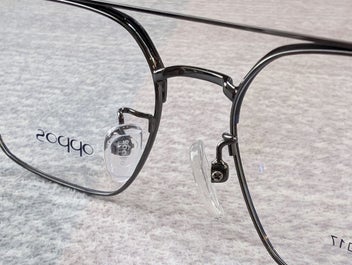 Listing 5 of 6 for Metal Glossy Black Dark Wide Prescription Eyeglasses Frame 54?17-145