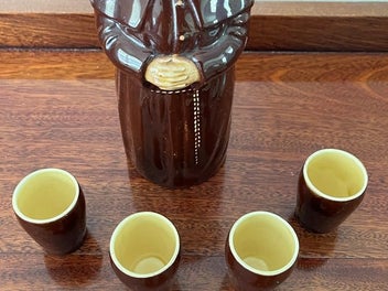 Listing 4 of 9 for Vintage Beswick England Monk Decanter And Glasses