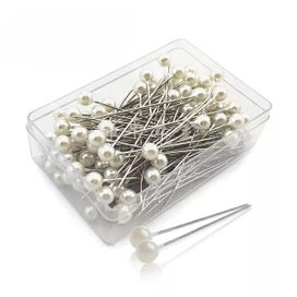 Listing 3 of 16 for 100pcs/box 36mm Round Pearl Head Dressmaking Pins Weddings Corsage Florists