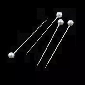 Listing 7 of 16 for 100pcs/box 36mm Round Pearl Head Dressmaking Pins Weddings Corsage Florists