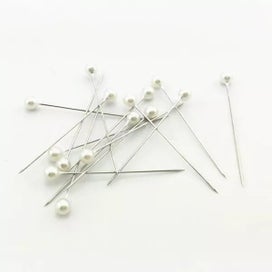 Listing 6 of 16 for 100pcs/box 36mm Round Pearl Head Dressmaking Pins Weddings Corsage Florists